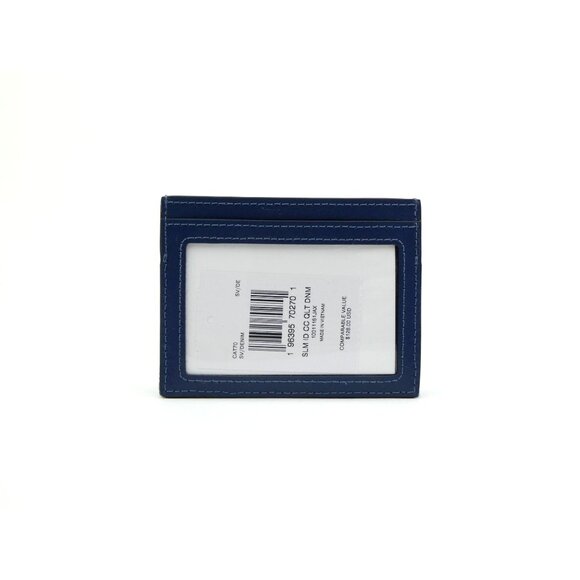 Coach Denim Quilted Slim ID Card Case NWT CAT70 - Picture 2 of 2